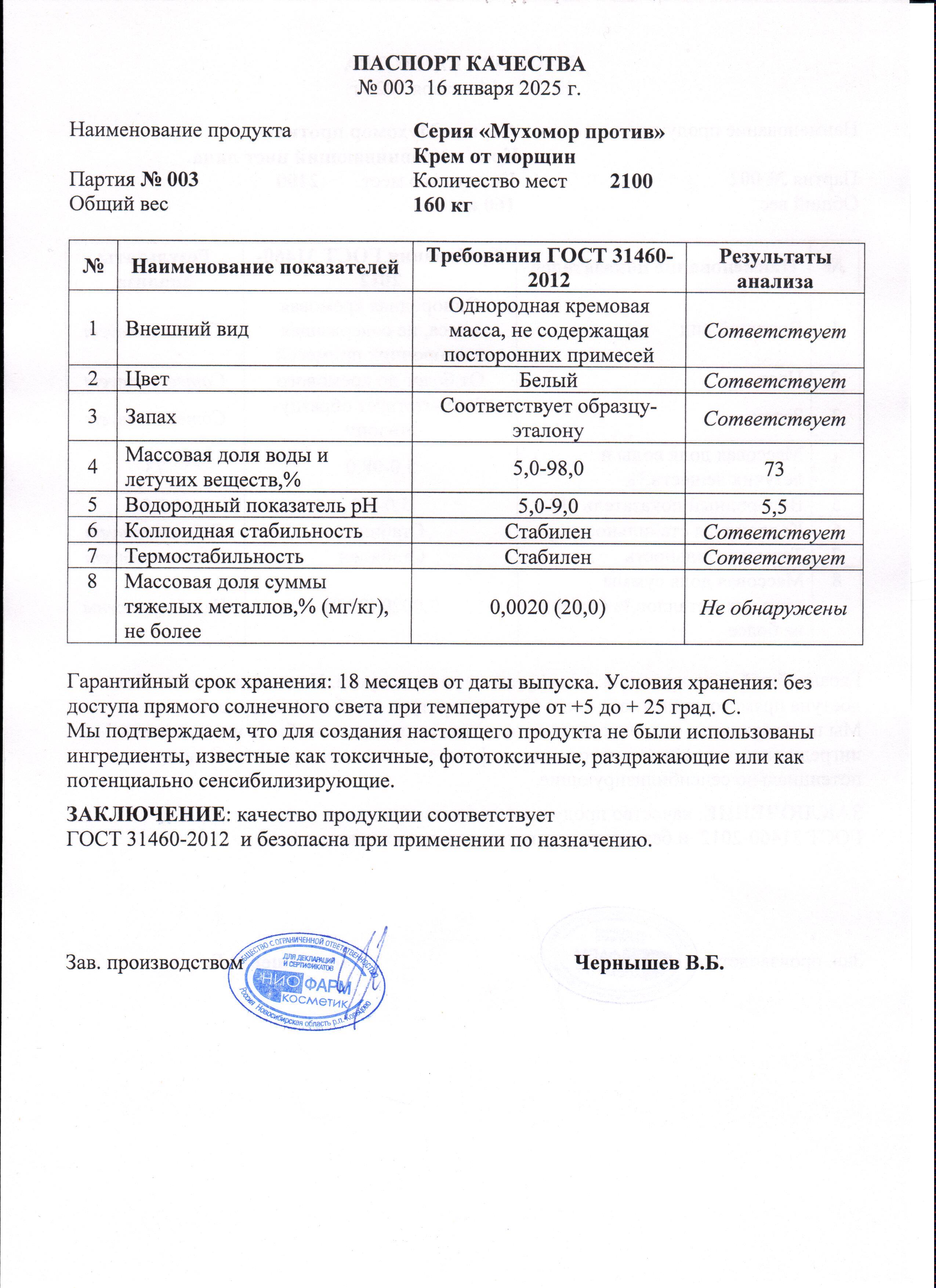 Паспорт №012025